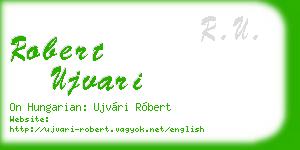 robert ujvari business card